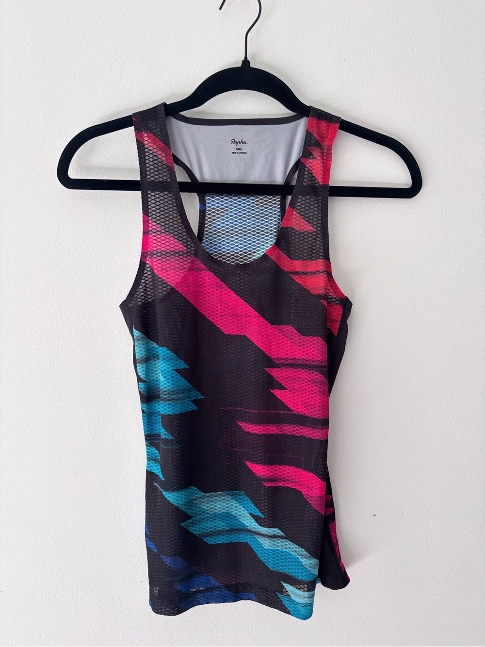 Rapha souplesse lightweight mesh tank top base layer cycling small black pink